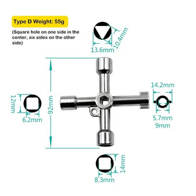 Višenamjenski križni ključ 4 načina Univerzalni unutarnji trokutasti ključ Visokokvalitetni višenamjenski alati za popravak Ručni alati