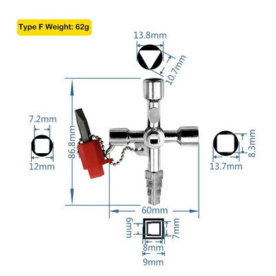Višenamjenski križni ključ 4 načina Univerzalni unutarnji trokutasti ključ Visokokvalitetni višenamjenski alati za popravak Ručni alati