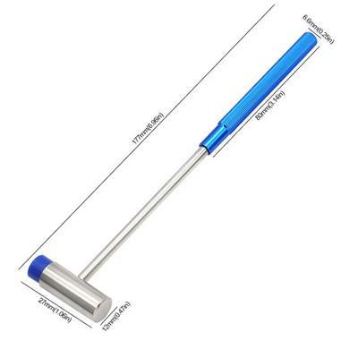 1 tk kellaparandusvasar Väike vasaraparandustööriist DIY metallist kummist haamer topeltpea kella klaveri parandamise käsitööriistade jaoks