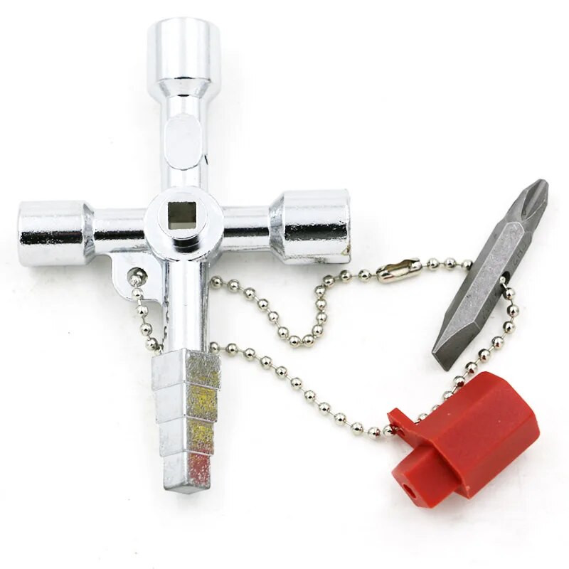 Naujas 5 viename universalus kryžiaus kvadrato trikampio traukinio elektrinės spintos lifto raktas