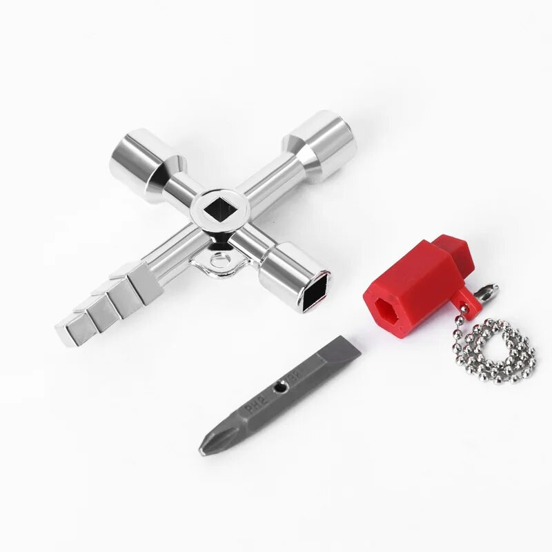 Naujas 5 viename universalus kryžiaus kvadrato trikampio traukinio elektrinės spintos lifto raktas