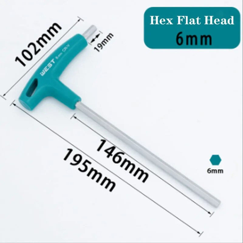 Inbus ključ imbus ključ Cr-v legura s ravnom glavom šesterokut univerzalni odvijač ručni alat univerzalni adapter za brzo učvršćivanje ključ s T-ručicom