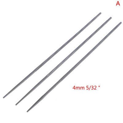 3 kom Okrugle turpije za motorne pile za oštrenje lanaca za motorne pile 4 mm, 4,8 mm, 5,5 mm Ručni alati za obradu drveta