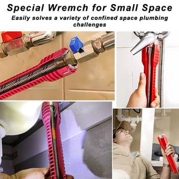 8/5 In 1 Flume Wrench Νεροχύτης Βρύση Υδραυλικά Εργαλεία Νεροχύτης Κουζίνας Αγγλικά βασικά Εργαλεία επισκευής Πολυλειτουργική υδραυλική εγκατάσταση