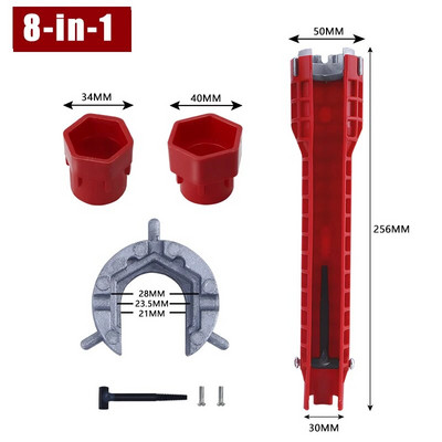 8/5 în 1 cheie pentru canalizare chiuvetă robinet unelte de instalații sanitare chiuvetă de bucătărie instrumente de reparare cheie engleză Instalare multifuncțională de instalații sanitare