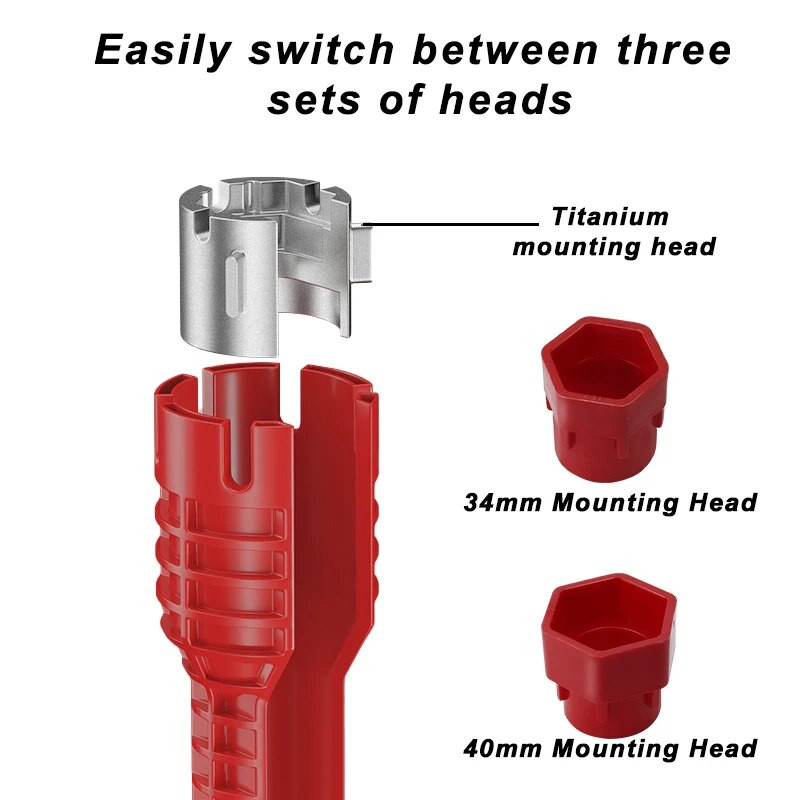 8/5 u 1 Ključ za žlijeb, slavina za sudoper, vodoinstalaterski alati, kuhinjski sudoper, engleski alati za popravak ključeva, višenamjenska vodovodna instalacija