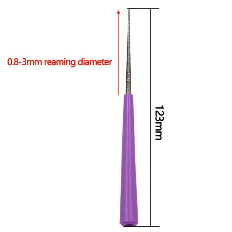 1 komad Dijamantno biserno razvrtalo za staklene perle Burr Alati za povećanje rupa za perle Bušilica za DIY izradu nakita Razvrtalo za perle
