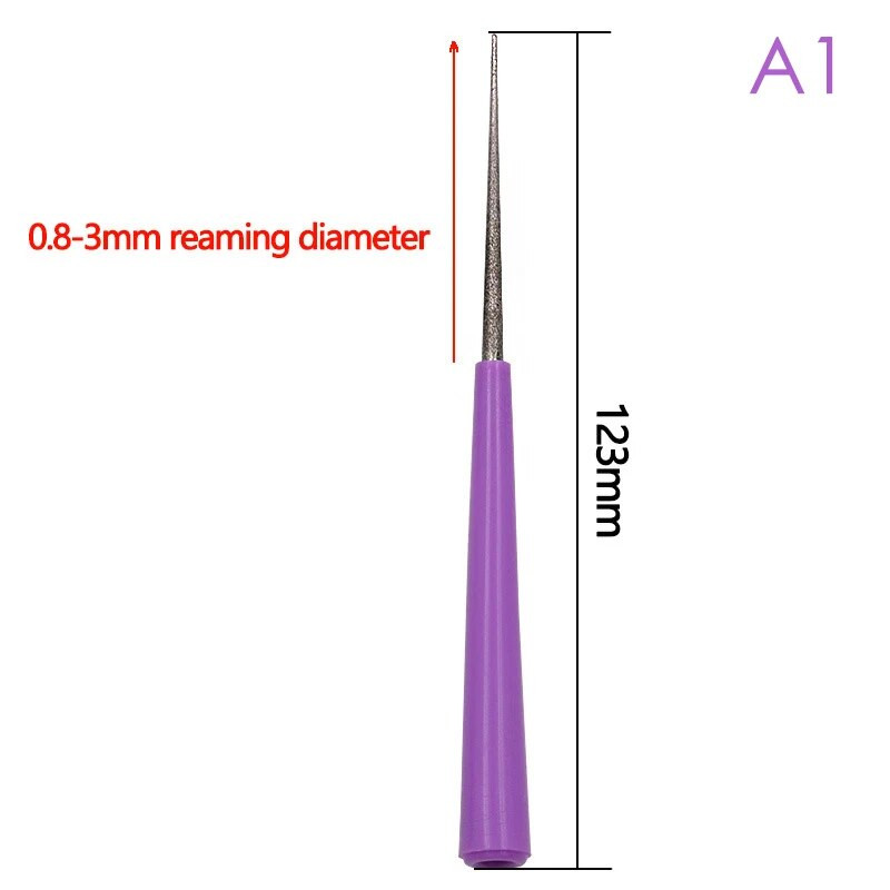 Naujas 1 rinkinys, deimantiniai perliniai stiklo karoliukai su galiukais, slydimo dildė, papuošalų įrankiai deimantinių adatų dildelių rinkiniai karoliukų vėrimo skylių didinimo įrankiai