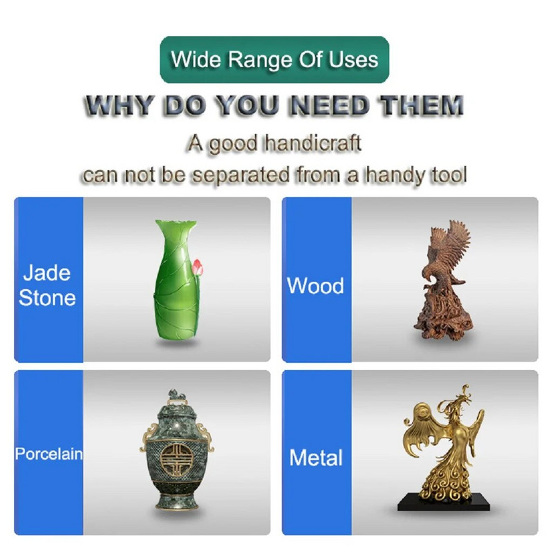 1 kom. Dijamantna ravna turpija u obliku konusa za brušenje kalupa za obrezivanje DIY ručnih alata CF402/404/406/408 150# 200# 400#