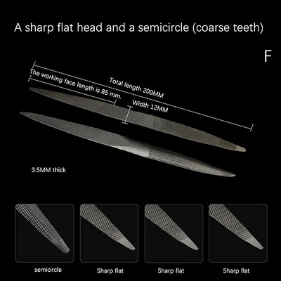 1kom Poluokrugla voštana turpija za oblikovanje Turpije s dvostrukom glavom Poluokrugle turpije Ručna turpija Oštra ravna polirana turpija za rezbarenje