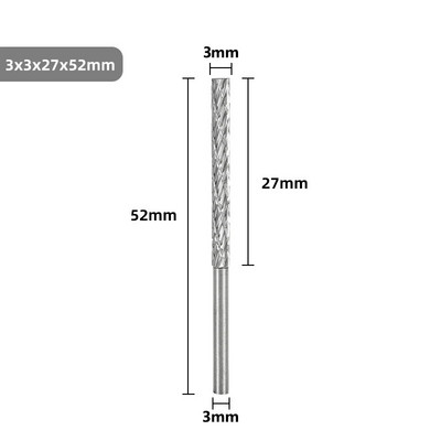 XCAN 1/8'' drška HSS rotacijska turpija 3 mm 4 mm 5 mm 6 mm dvostruko rezano glodalo