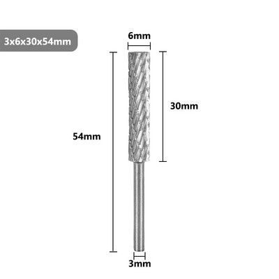 XCAN 1/8'' drška HSS rotacijska turpija 3 mm 4 mm 5 mm 6 mm dvostruko rezano glodalo