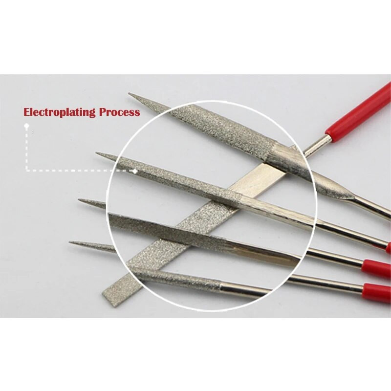 Precizni šmirgl papir Razne turpije Nož za oštrenje Set od 5 dijelova Alat za modele Pribor za skidanje rđe Izglačavanje