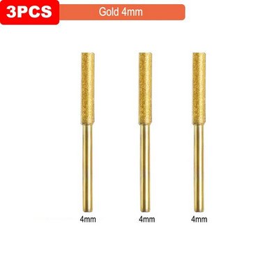 Cilindrični brus obložen zlatnim dijamantom 4-5,5 mm Oštrilo za motornu pilu Kamena turpija Oštrenje lančane pile Rezbarenje Brušenje Komplet električnih alata