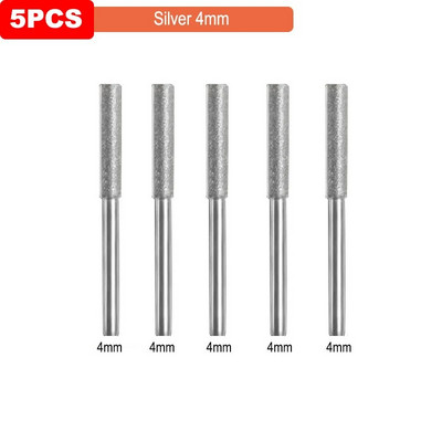 Auksiniu deimantu dengtas cilindrinis 4–5,5 mm grandininių pjūklų galandiklis akmens dildinis grandininio pjūklo galandimas drožyba šlifavimo elektrinių įrankių rinkinys