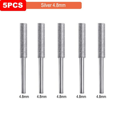 Auksiniu deimantu dengtas cilindrinis 4–5,5 mm grandininių pjūklų galandiklis akmens dildinis grandininio pjūklo galandimas drožyba šlifavimo elektrinių įrankių rinkinys