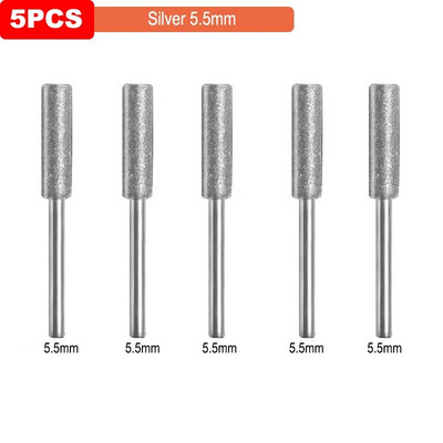 Auksiniu deimantu dengtas cilindrinis 4–5,5 mm grandininių pjūklų galandiklis akmens dildinis grandininio pjūklo galandimas drožyba šlifavimo elektrinių įrankių rinkinys