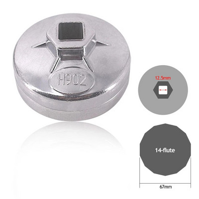 1PCS Ključ Auto Alat Drive 901 902 903 904 Cap Nasadni ključ Drive Alat za skidanje filtra ulja Strojni filtar ključ Ručni alat