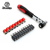 5/6/7/8/9/10/11/12 mm veržliarakčio adapteris „Torx“ plokščia galvutė, tiesi kryžminė atsuktuvo antgalių rinkinys 1/4 colio mini greitas reketinis veržliaraktis