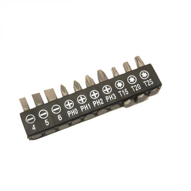 5/6/7/8/9/10/11/12 mm veržliarakčio adapteris „Torx“ plokščia galvutė, tiesi kryžminė atsuktuvo antgalių rinkinys 1/4 colio mini greitas reketinis veržliaraktis