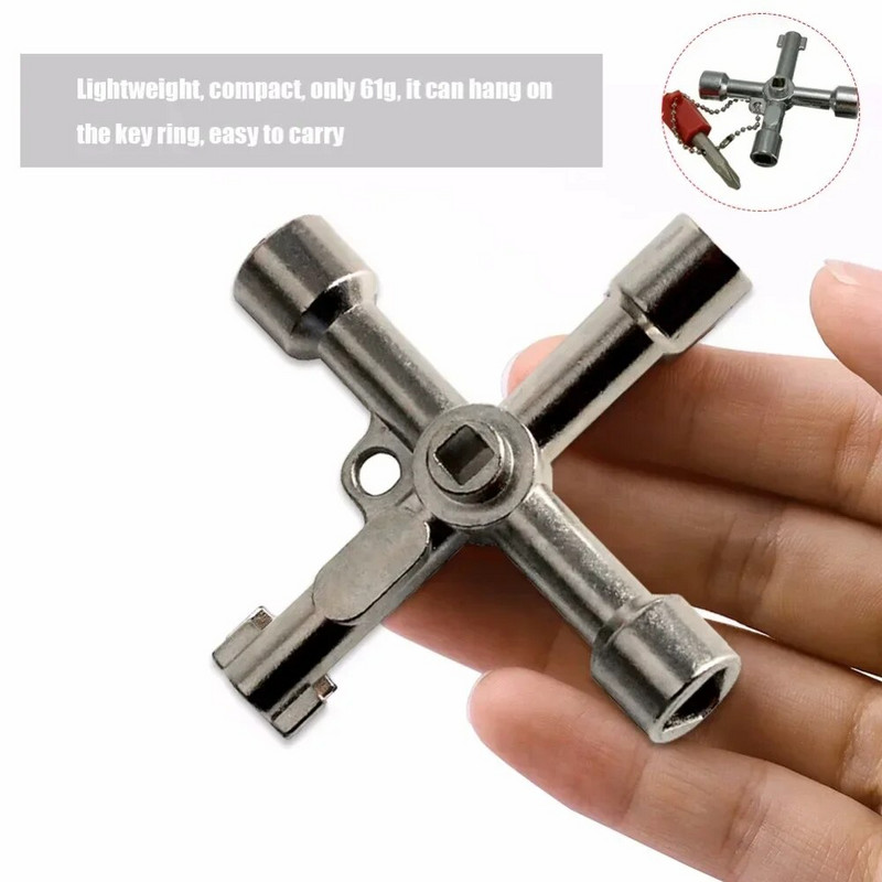 4-smjerni univerzalni križni trokutasti ključ KLJUČ za željeznički električni ormarić dizala Ventil od legure Trokut