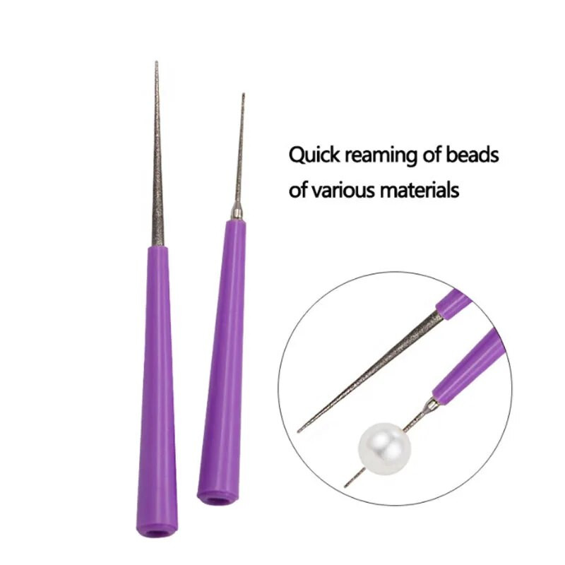 Deimantiniai perlamutriniai stiklo karoliukų slanksteliai Karoliukų formavimo skylės didinimo įrankiai Įrankiai antgalio iškalimo dildė „pasidaryk pats“ papuošalų įrankiai Priedai