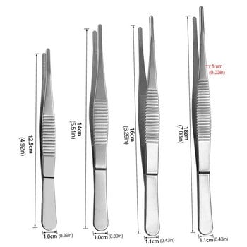 Τσιμπιδάκια από ανοξείδωτο χάλυβα οδοντωτές καμπύλες οδοντιατρικά εργαλεία ακριβείας ιατρικό εργαλείο DIY Οδοντωτό πάχυνση