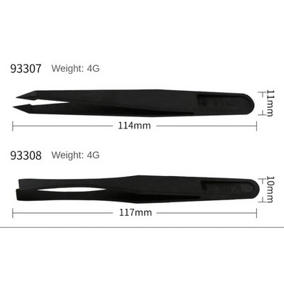 Atnaujintas antistatinis lenktas pincetas skirtas elektronikos laboratoriniams darbams papuošalai Binoax plastikinių precizinių pincetų rinkinys