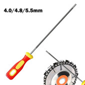 1kom Okrugle turpije za motornu pilu za oštrenje lanca Okrugli čelični oštrač Motorna pila Brušenje turpija za oštrenje motorne pile 4/4,8/5,5 mm