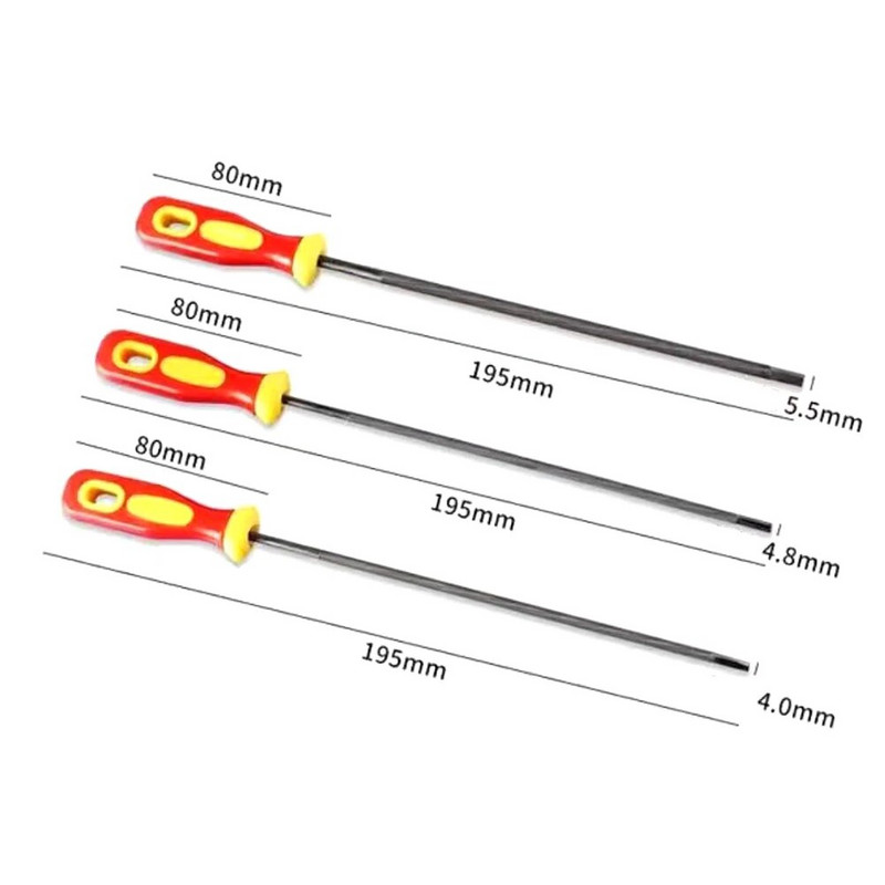 1kom Okrugle turpije za motornu pilu za oštrenje lanca Okrugli čelični oštrač Motorna pila Brušenje turpija za oštrenje motorne pile 4/4,8/5,5 mm