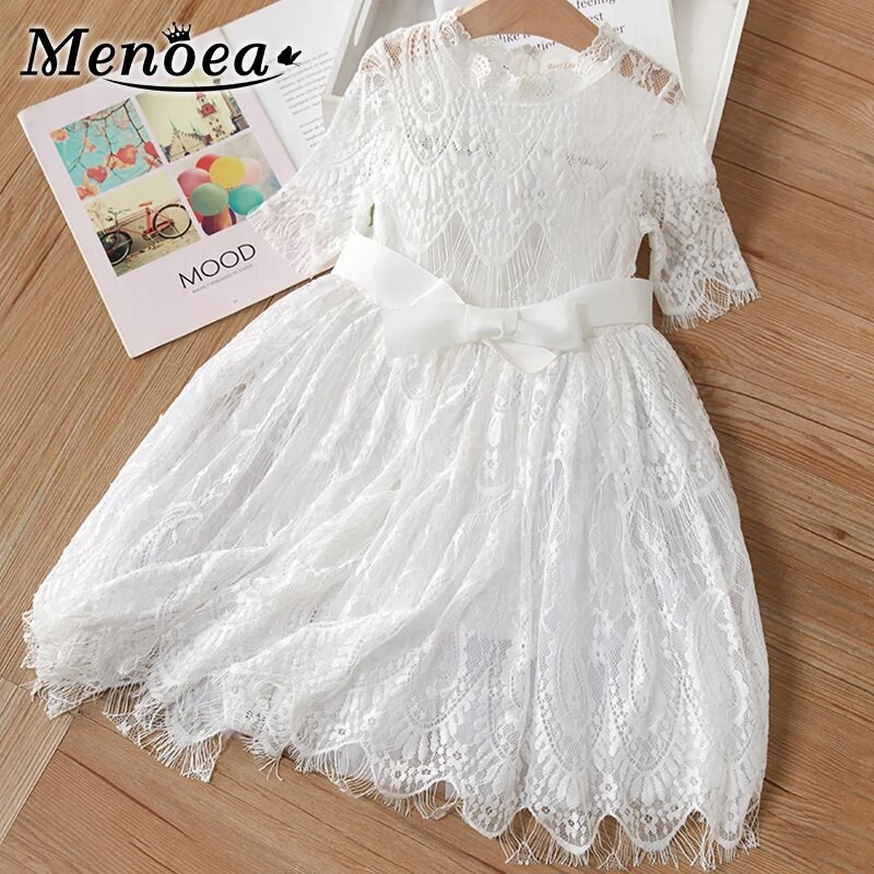 Menoea Dječja rođendanska haljina 2023. Djevojčica Prekrasna haljina princeze Ljetna dječja odjeća za zabave, haljine s vezom