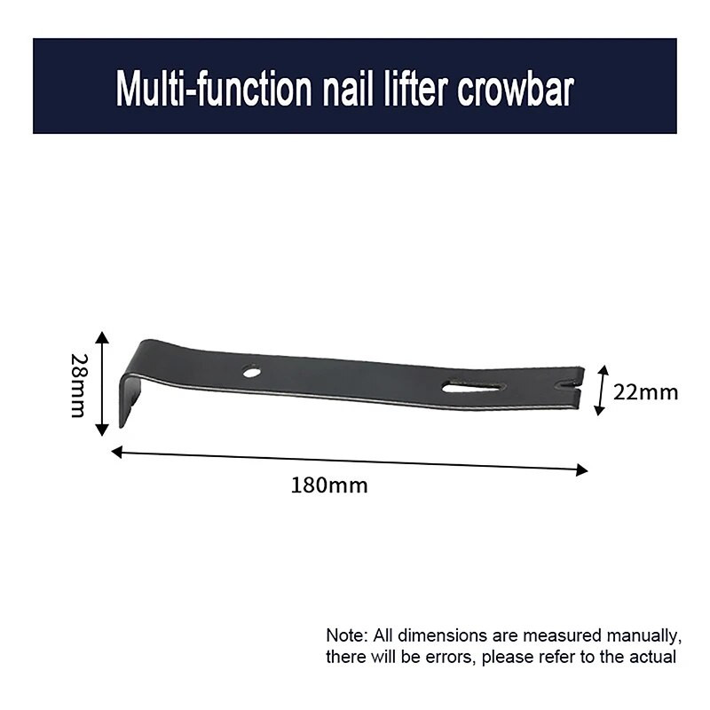 Rokas lauzņa rīks Daudzfunkcionāls skavu noņemšanas līdzeklis nagu izvilkšanas stienis darba loga apgriešanai