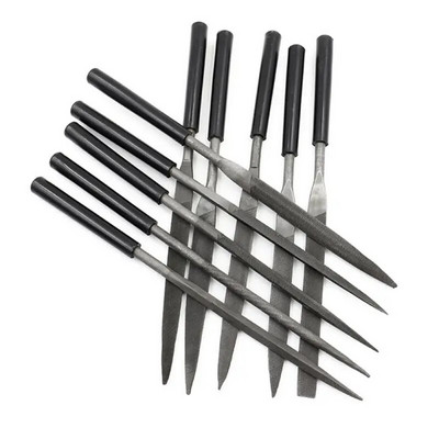 10pcs/set Turpije za igle Set alata za rezbarenje drveta Metalni instrumenti za poliranje Metal Staklo Kamen Nakit Čelik Ručna turpija kućni gadget