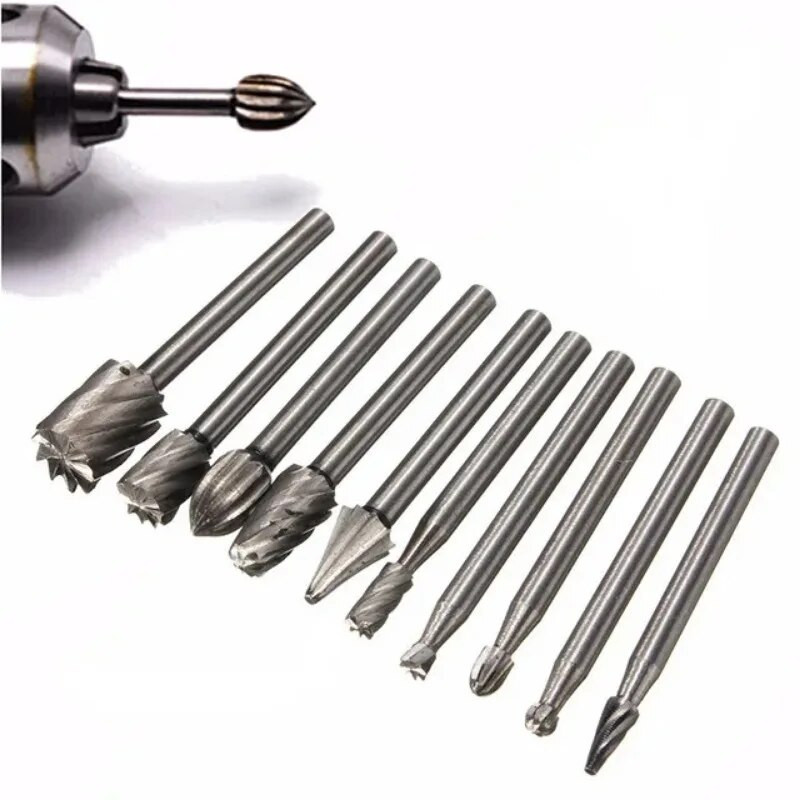 10pcs/set 3*6MM Dvostruka tekstualna glava Tungsten Carbide Rotating Tool Point Burr Die Brusilica Abrazivni alati Svrdlo Glodanje Bit za rezbarenje