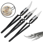 Antistatičke keramičke pincete od nehrđajućeg čelika Industrijske keramičke pincete s izoliranim ravnim/zakrivljenim vrhom Crno-bijele pincete Alati