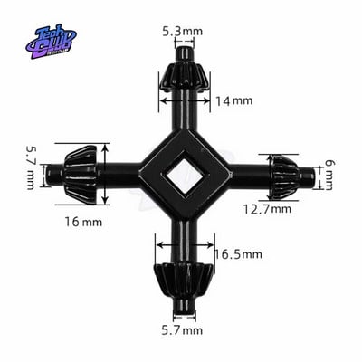 4 az 1-ben többfunkciós tokmánykulcsos fúró fúró tartó Kulcs racsnis foglalat gyűrű markolat csillagkulcs autós kerékpárjavító szerszámhoz