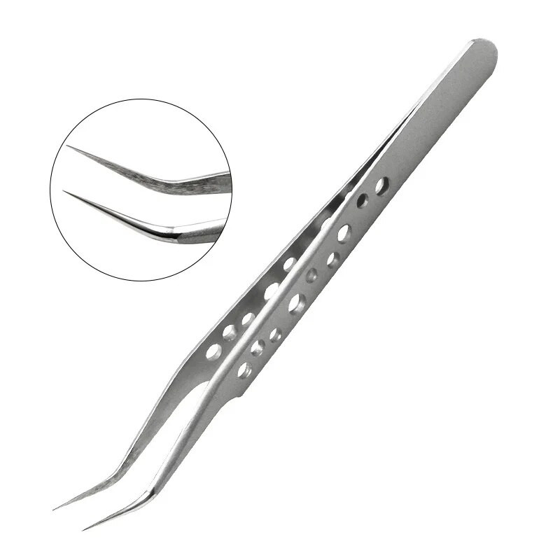 Elektronička industrijska pinceta Antistatički zakrivljeni ravni vrh Precizne pincete od nehrđajućeg čelika Set ručnih alata za popravak telefona