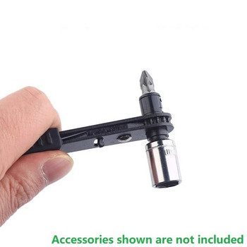 STONEGO 1PC Mini Black 1/4 ιντσών 90° Ατσάλινο κλειδί καστάνιας ορθής γωνίας, Εργαλείο χειρός κλειδιού με μανίκια κατσαβιδιού