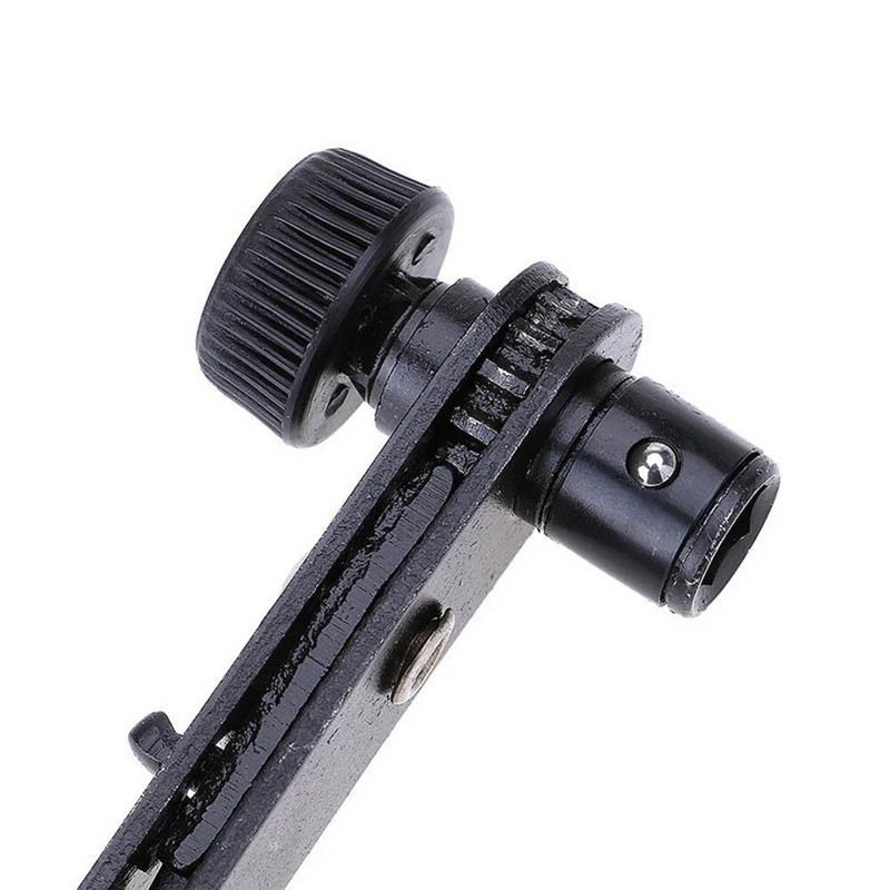 STONEGO 1PC Mini Black 1/4 colio 90° dešiniojo kampo plieninis reketinis veržliaraktis, mini atsuktuvo rankovės veržliarakčio rankinis įrankis