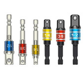 3PC šesterokutni vijak u boji zračni odvijač za pretvorbu produžna šipka 1/2 kvadratna glava 3/8 utičnica 1/4 električni odvijač set alata