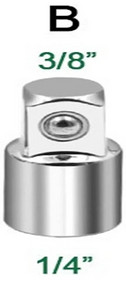 Adapter nasadnog ključa sa čegrtaljkom Adapter ključa sa čegrtaljkom 1/2 velikog zavoja 3/8 srednjeg zavoja 1/4 malog zavoja CR-V krom-vanadij čelik