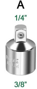 Adapter nasadnog ključa sa čegrtaljkom Adapter ključa sa čegrtaljkom 1/2 velikog zavoja 3/8 srednjeg zavoja 1/4 malog zavoja CR-V krom-vanadij čelik