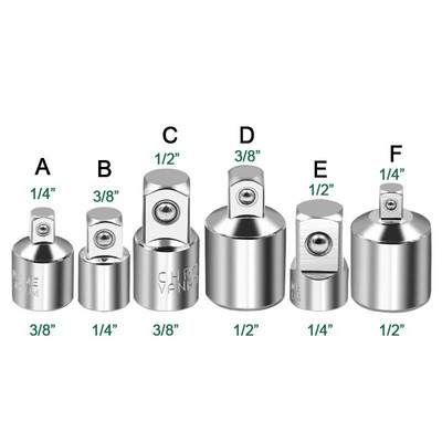 Aljzatadapter racsnis csavarkulcs adapter 1/2 nagy légy fordulat 3/8 közepes légy fordulat 1/4 kis légy CR-V króm-vanádium acél