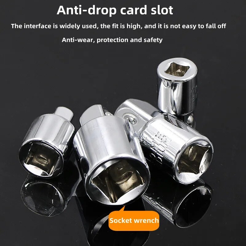 Adapter nasadnog ključa sa čegrtaljkom Adapter ključa sa čegrtaljkom 1/2 velikog zavoja 3/8 srednjeg zavoja 1/4 malog zavoja CR-V krom-vanadij čelik