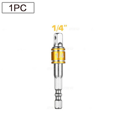 Smūginės pavaros lizdo prailginimo adapteris išplėstinis keitiklis galios grąžtas šešiakampis su greitaeigiu veržlės kištuku veržliarakčiu 1/4 3/8 1/2