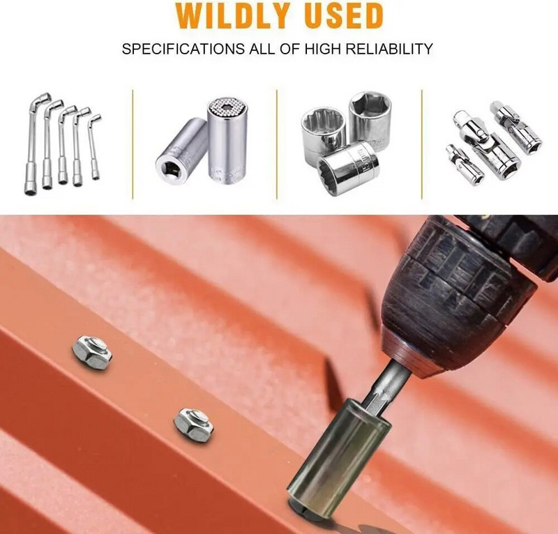 Smūginės pavaros lizdo prailginimo adapteris išplėstinis keitiklis galios grąžtas šešiakampis su greitaeigiu veržlės kištuku veržliarakčiu 1/4 3/8 1/2