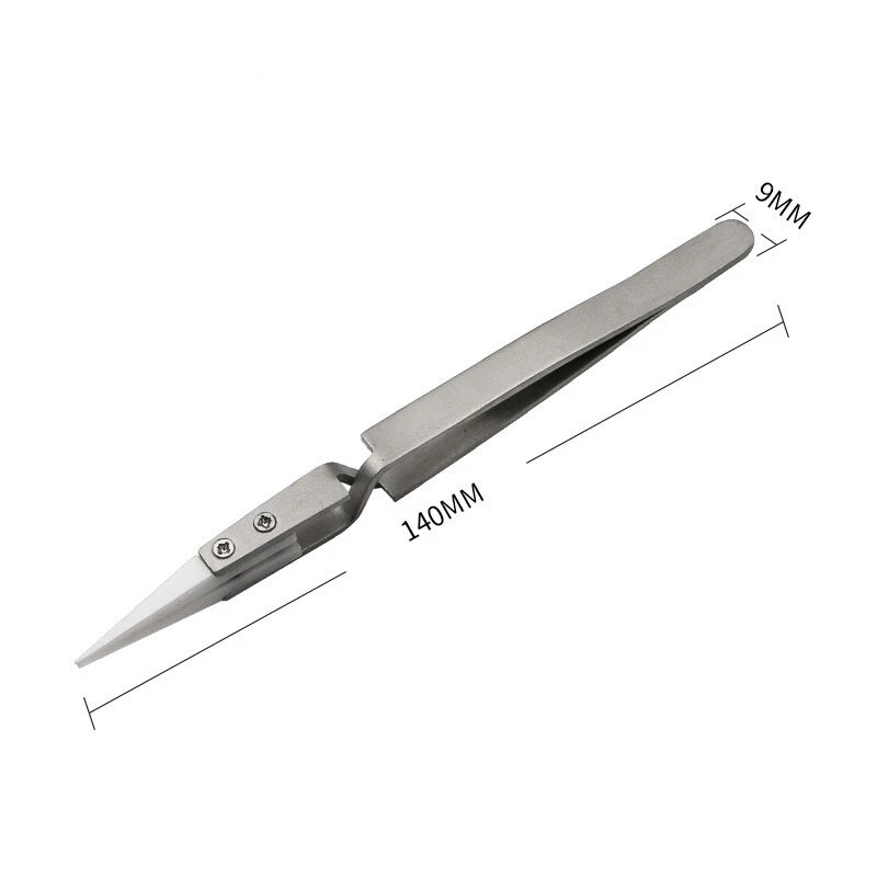 1 τεμ. Αντίστροφη λαβίδα ακριβείας Κεραμική πλακέτα κυκλώματος ανθεκτική στη θερμότητα Σετ εργαλείων συγκόλλησης με τσιπ Cross Lock Βιομηχανική λαβίδα