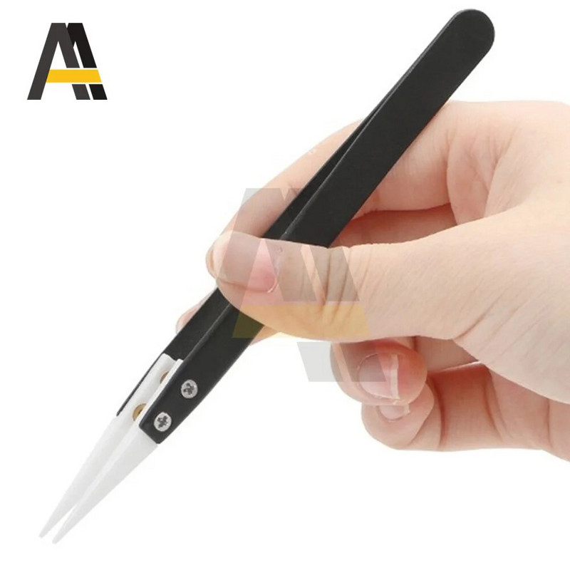 Ravno usmjerena keramička pinceta za lemljenje elektronike s ručnim alatom od nehrđajućeg čelika Precizna pinceta s drškom za pincetu