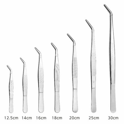 τσιμπιδάκι από ανοξείδωτο ατσάλι 430 αξεσουάρ στρογγυλή κεφαλή αντιολισθητική οδοντωτή μακριά ίσια λαβίδα 12,5cm-30cm ίσια κεφαλή αγκώνα πάχος