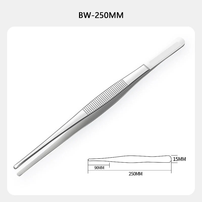 τσιμπιδάκι από ανοξείδωτο ατσάλι 430 αξεσουάρ στρογγυλή κεφαλή αντιολισθητική οδοντωτή μακριά ίσια λαβίδα 12,5cm-30cm ίσια κεφαλή αγκώνα πάχος